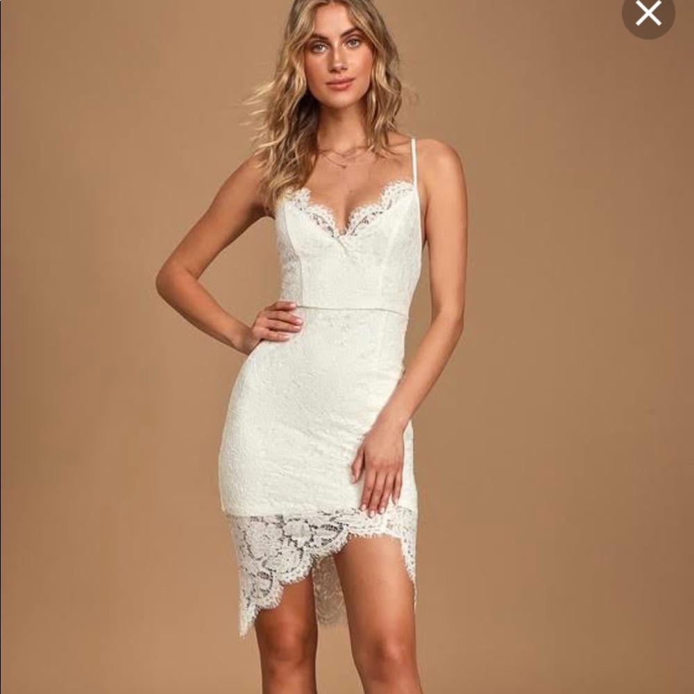 Lulus White Lace Bodycon Dress